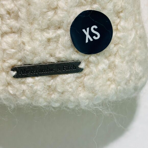 Abercrombie & Fitch Knit Turtleneck Sweater Sz XS Oatmeal Beige Oversize - Picture 5 of 6